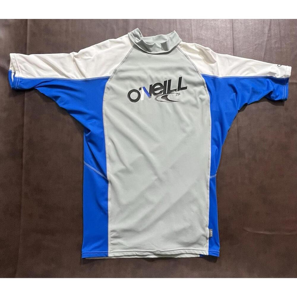 O’Neill Men’s 2XL Rash Guard UPF 50+ Surf Swim Shirt Blue Gray #9